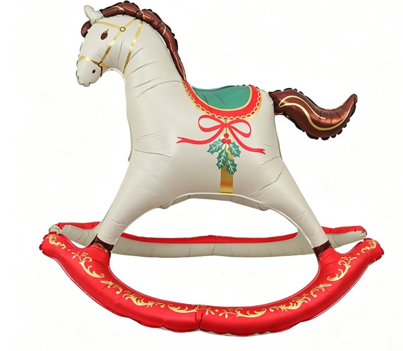 Christmas Rocking Horse Foil Balloon