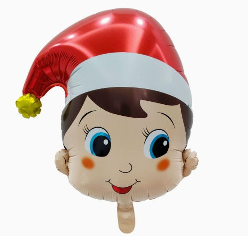 Christmas Elf Head Foil Balloon