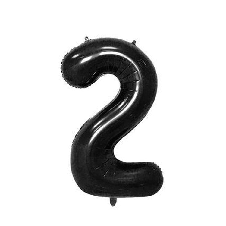 40" Black Number Foil Balloon
