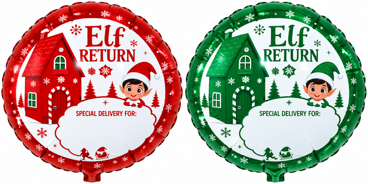 Elf Returns Personalized Balloon Set