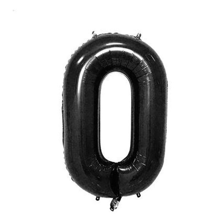 40" Black Number Foil Balloon