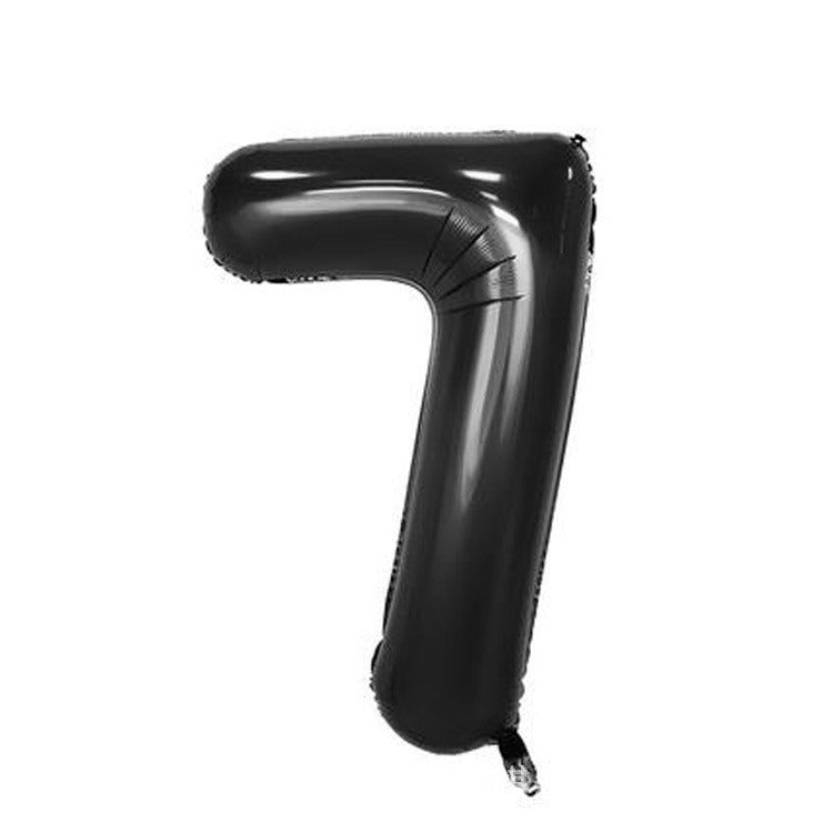 40" Black Number Foil Balloon
