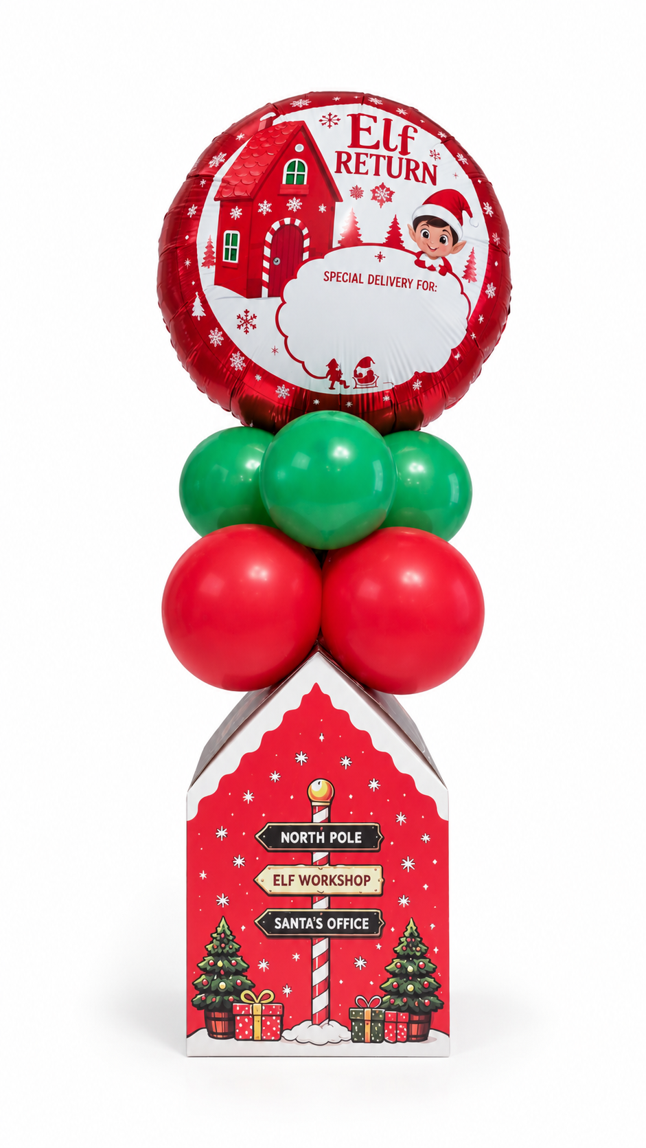 Elf Returns Personalized Balloon Set